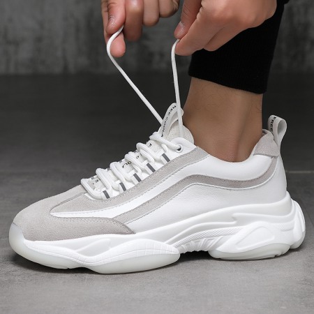 Men's Autumn New Breathable Trendy Sports Casual Shoes White