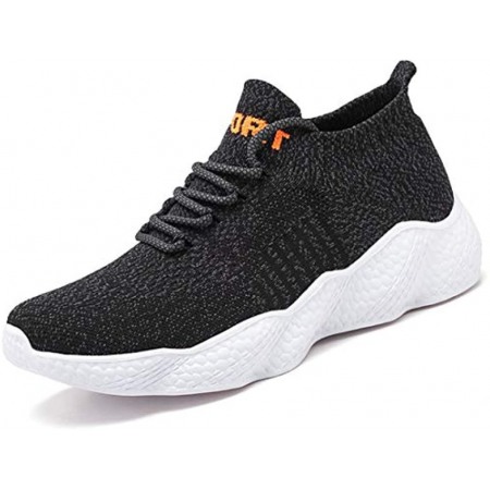 Mens Lightweight Athletic Running Walking Gym Shoes Casual Sports Shoes Black